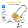 Lockwise 2 Pack Long Shackle Padlock, 2.9 in Waterproof Solid
