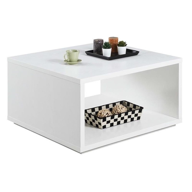 Convenience Concepts Northfield Admiral Square Coffee Table, White
