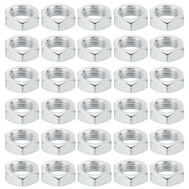 PATIKIL M10 x 1.0 Steel Hex Nuts 60 Pack Metric Thread Galvanised Fittings Nuts Screw Bolts Fixing Parts for Lamps Machine Repair 5 mm Height