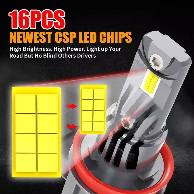 AUIMSOCO Super Bright Combo H9 H11 LED Headlight High Low