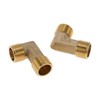 HEROFFIX Brass Pipe Fittings 1/2" Male Double External Thread Elbow