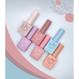 JRGel Nail Polish 6pcs Set 15ml - UV/LED Nail Colors for Manicures, Pedicures, and Nail Art - Perfect Gifts for Women, Teens, and Beginners - Professional, Trendy, and Beautiful Shades (GAMAB, 15ml)