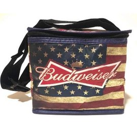 Budweiser American Flag Design Insulated Beer Tote Cooler Bag | New
