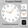 cicininc Wall Clock, 14 Inch Wooden Silent Non-Ticking, Decorative Battery