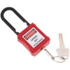 POFET 2pcs Safety Padlock Red, Engineering Plastic Insulated Padlock Security