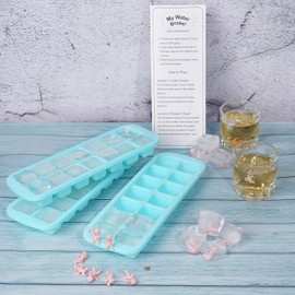 My Water Broke Baby Shower Game with 80 Mini Plastic Babies, 3 Ice Cube Trays and 1 Sign, Used for Ice Baby Shower Games, Green