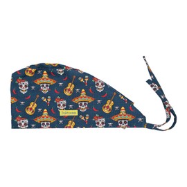 Work Cap with Sweatband, Adjustable, for Men and Women, Cotton, Unisex, Skull Cap (Virus Microbe Bacillus), Sombrero