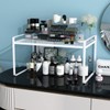 Ymeibe 2 Pack Stackable Cabinet Shelf Organizer - Heavy-Duty Coated