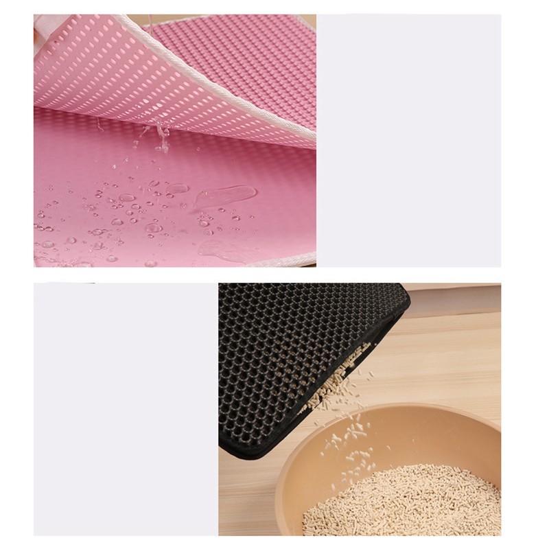 Cat Litter Mat Double Layer Waterproof Slip Resistant Easy Clean