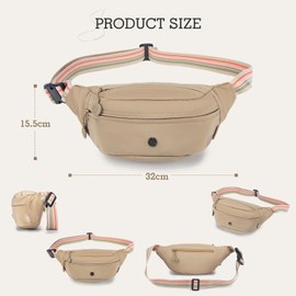 BAGROUPS Waterproof Waist Bag Bum Bag Women's Belt Bag for Outdoor Travel Sports Hiking Jogging Dog Walks, red