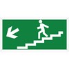pubblimania Stair Emergency Exit, Safety Sign Made of Aluminium, 3