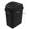 EudokkyNA 7 Liters Small Trash Can, Plastic Garbage Can with