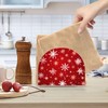 Acrylic Napkin Holder Snowflakes Pattern Red Modern Decorative Dinner Paper