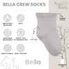 Petit Minou Bella Seamless-Toe Turkish Cotton Ribbed Crew Socks -