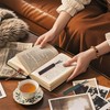 kdafio 4 Pcs Leather Bookmark, Classic Stitched Bookmark with Leather