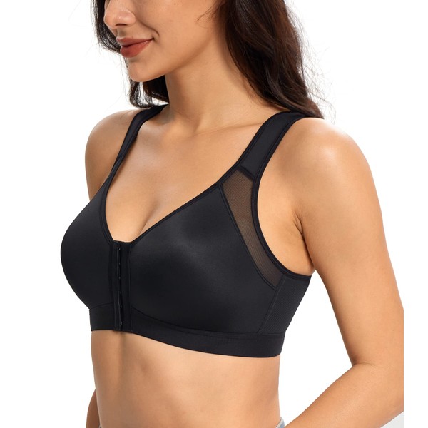 Lemorosy Front Closure Full Coverage Posture Bra Wireless Back Support