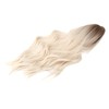 Gradient Blonde Brown Long Curly Wig Women Heat Resistant Synthetic
