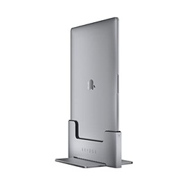 Brydge Space-Saving Laptop Stand | Vertical Docking Station | Compatible with 13-inch MacBook Air (2021-2018) | 2 x Thunderbolt 3 Ports | (Space Gray)