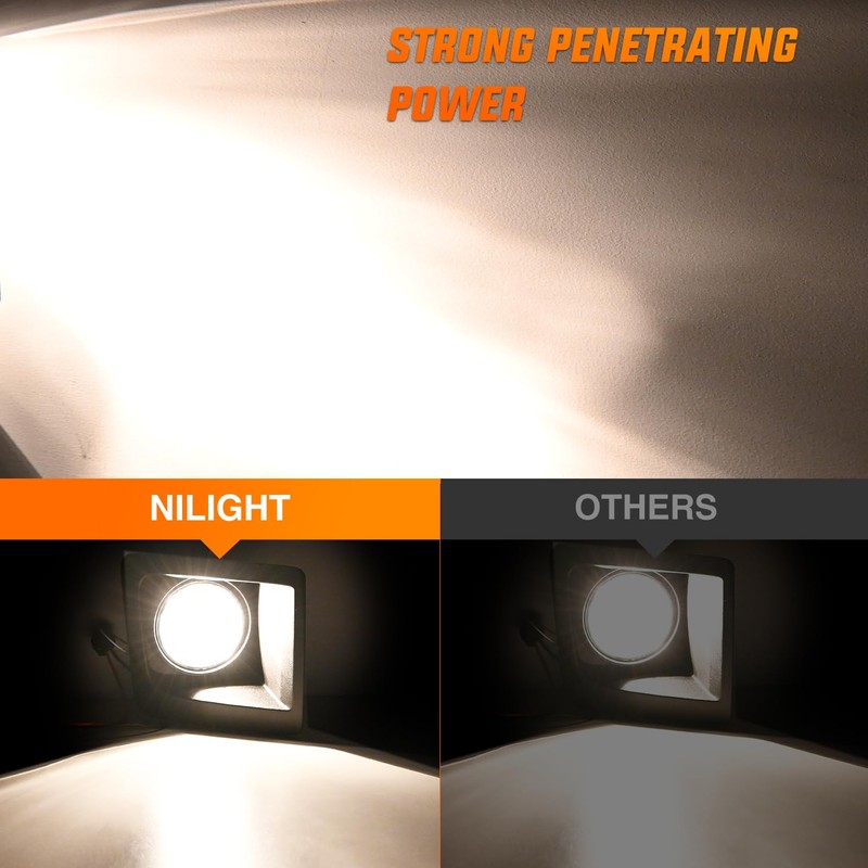 Nilight Fog Lights Assembly Compatible with 2014 2015 GMC Sierra