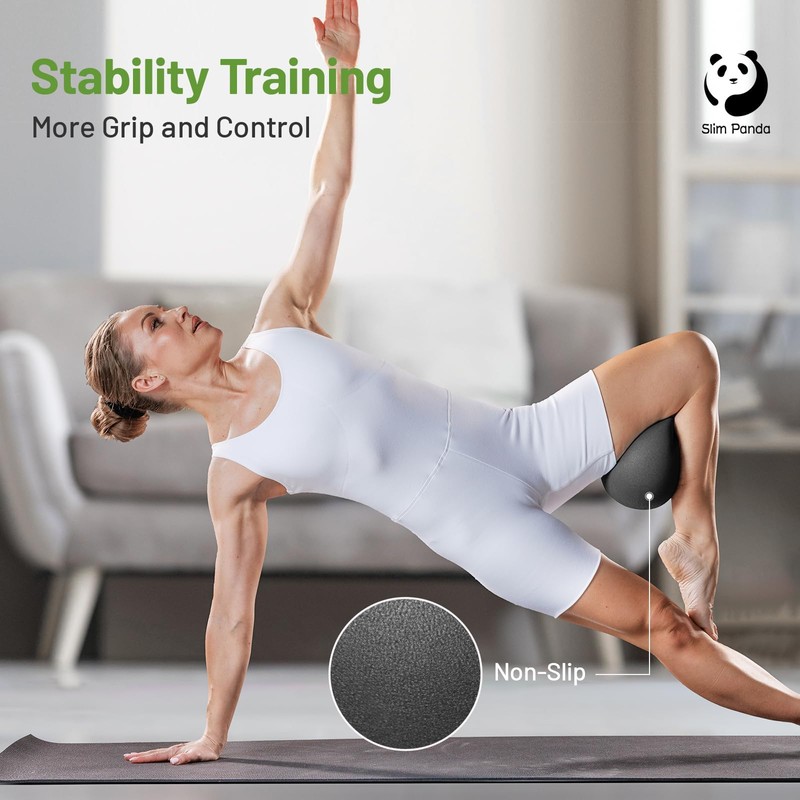 Slim Panda Pilates Ball, 9 Inch Small Exercise Ball, Anti