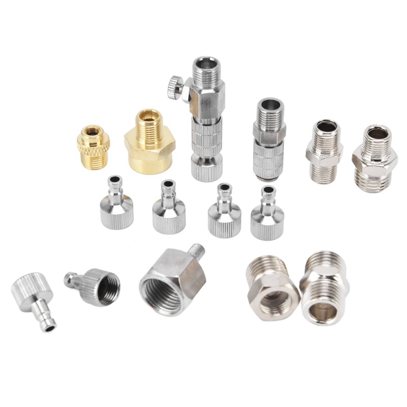 15PCS Airbrush Adapter Set Stainless Steel Airbrush Quick Release Disconnect