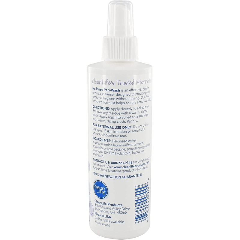 No-Rinse Peri-Wash, 8 fl oz - Soothing, Protecting Perineal Cleanser