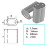 Futheda 100 pcs Aluminum Crimping Loop Sleeve Clips Oval Shaped