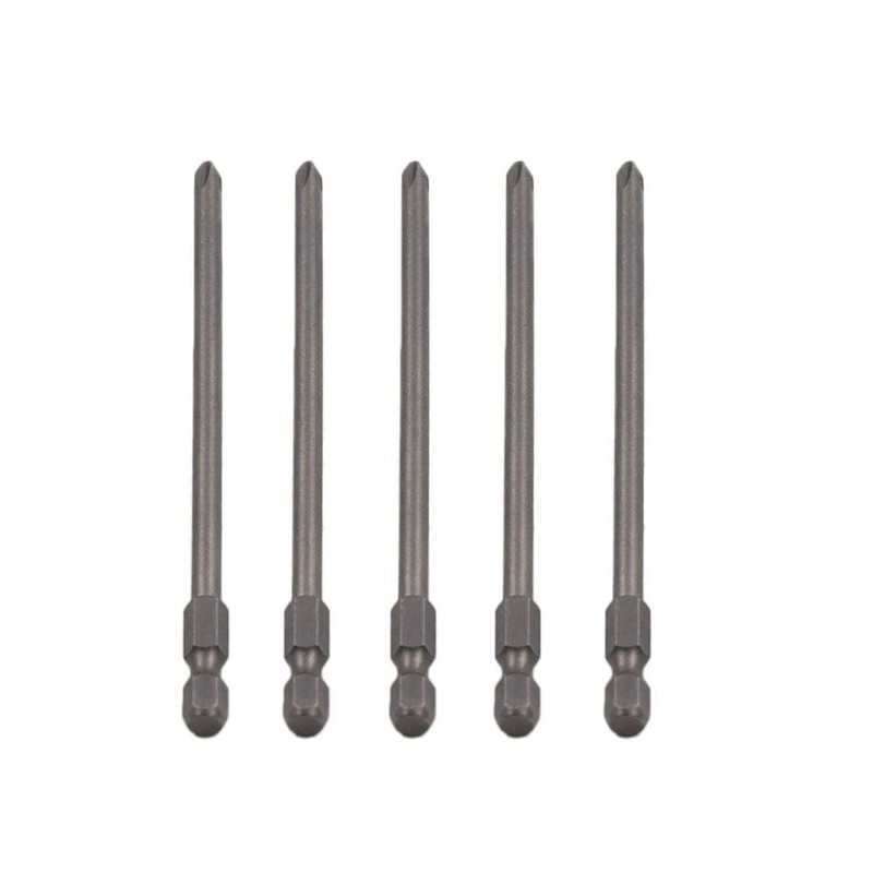 5-Piece Magnetic Long Hexagonal Cross Head Screwdriver Drill Set Compatible