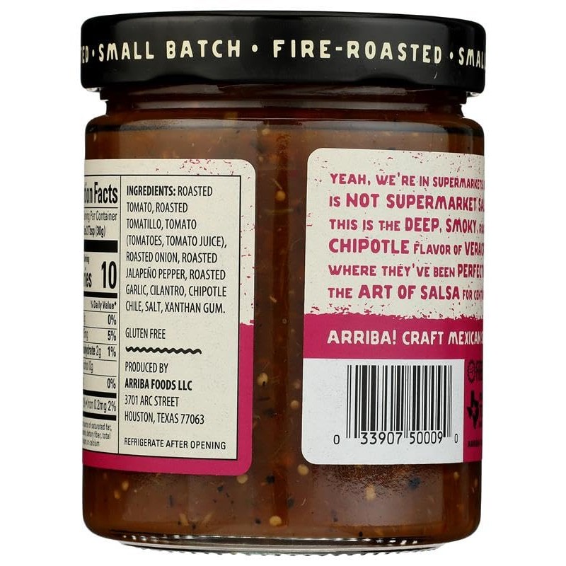 Arriba Salsa Fire Roasted Mexican Chipotle Medium - 16 oz