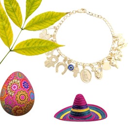 Inner Plane Azabache Charm Protection Bracelet Containing Figa Hand 14K Gold Filled Jewelry Protects From Evil Eye