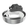 ledscom.de GX53 Lamp Socket Inel Matt Chrome Round 90 mm