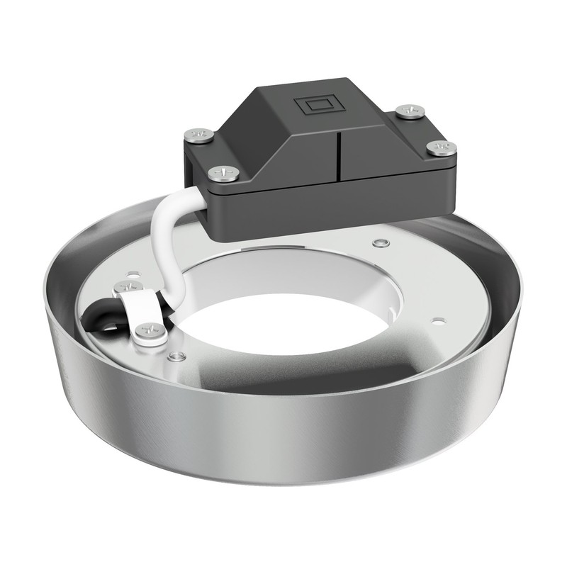 ledscom.de GX53 Lamp Socket Inel Matt Chrome Round 90 mm
