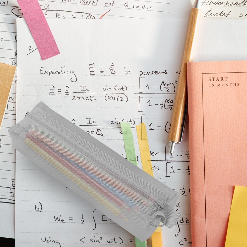 Tabanzhe 1Piece Transparent Mesh Pen Pouch - Stylish and Durable