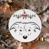 Minimal Dog Christmas Ornament:_#18 Border Collie