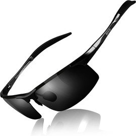 DUCO 8177 Men’s Sunglasses, Polarized Sports Sunglasses, UV400, AL-MG Alloy, Ultra Lightweight Sunglasses for Driving, Cycling, Fishing, Running, Golf, Extra large