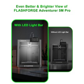 3D Printer LED Light Board Replacement for Flashforge Adventurer 5M/5M Pro 3D Printer, 24V 7Pcs Lamp Beads with Cable Flexible Bright Lighting Strip(Cold White)