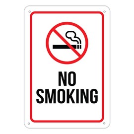 No Smoking Sign, Business Office Store Wall Fence Signs - 10 x 7 Inches PVC - UV Resistant Waterproof Rustproof - Professional Graphics - Easy To Mount - Indoor & Outdoor - ESIGN0003