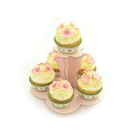 Pink Polka Dot Cupcake Muffin Stand Small