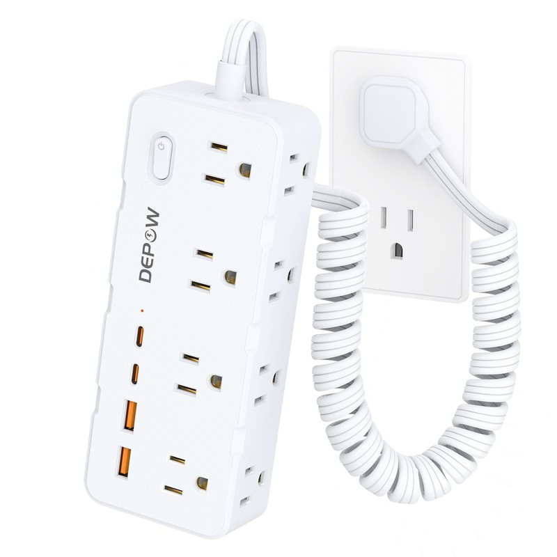 DEPOW Power Strips with Surge Protection, 1 FT to 4