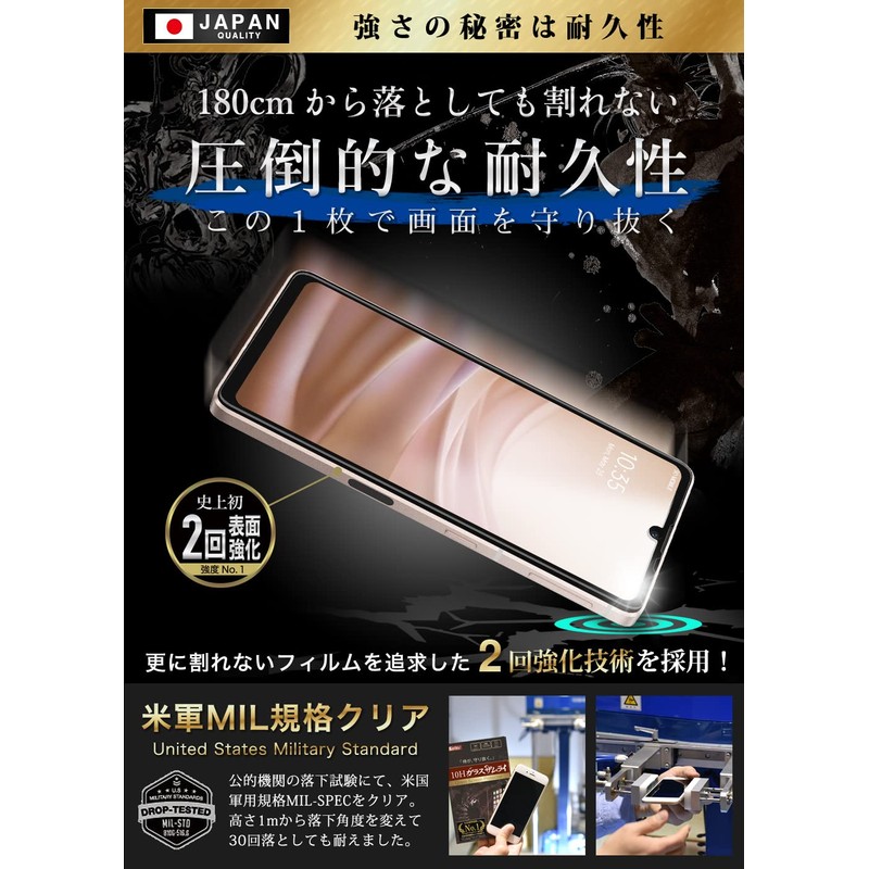 ガラスザムライ AQUOS Sense8 用 ブルーライトカット ガラスフィルム SH-54D 用 SHG11 用