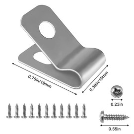 100PCS Stainless Steel Iron Wire Mesh Clips for Gabion Baskets, with Screws