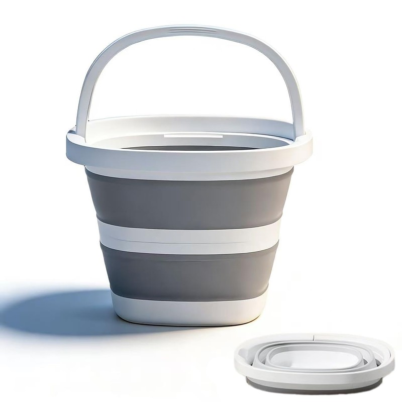 UQMIQURA Secchio pieghevole da 5 l, secchio pieghevole in plastica,