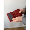 LEAS Small Mini Purse Genuine Leather, red