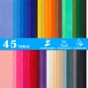 Doxiru Colourful Felt Fabric, 45 Colours Felt Panels for Crafts,