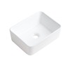 White Vessel Sink Rectangle 16"x12" Bathroom Sink Rectangular Modern Above