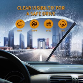 DHDSY Windshield Wipers Set - 16 Inch and 26 Inch Silicone Wiper Blades, Automotive Replacement Wipers for All Weather, Streak-Free Performance for Clear Visibility in Rain and Snow