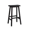 Linon Home Saddle, Dark Brown Stool, 17" W x 11"