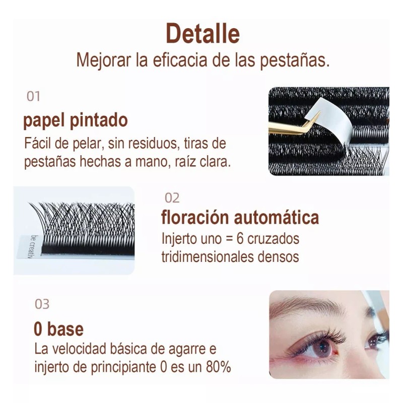 Nagaraku Pestañas Nagaraku W 6d Cifrado Clover Fan