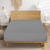 Fitted Sheet 25CM Deep Bed Sheet King Size 152X200CM Charcoal