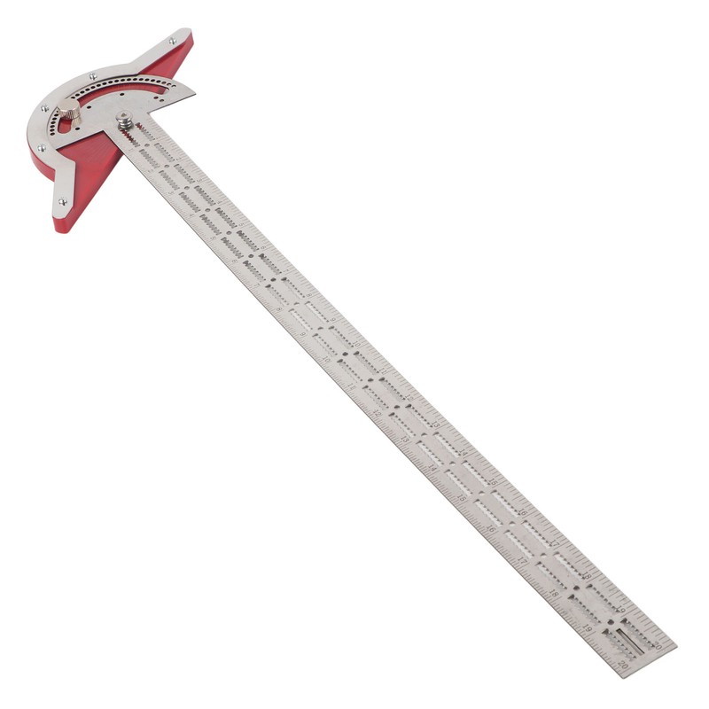 Edge Rule Protractor Aluminum Alloy T Square Woodworkers Edge Ruler